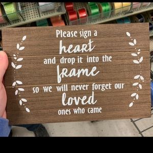 Wooden wedding sign